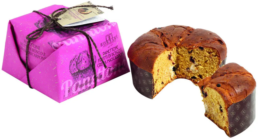 Panettone frutas del bosque y mascarpone