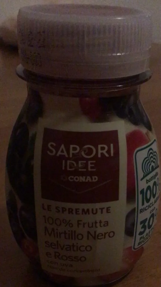 Le Spremute 100% Frutta Mirtillo Nero Selvatico e Rosso