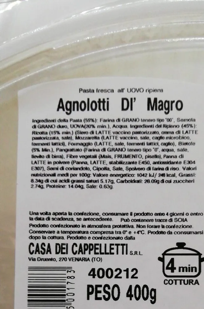 Agnolotti di magro