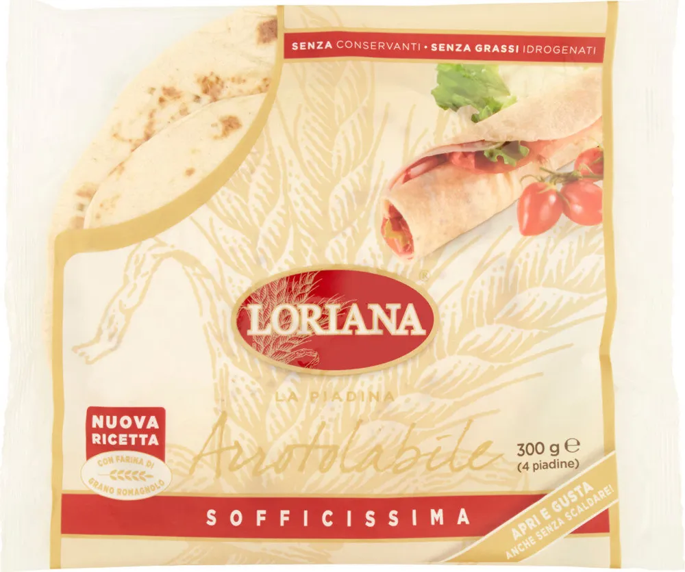 La piadina arrotolabile piadine