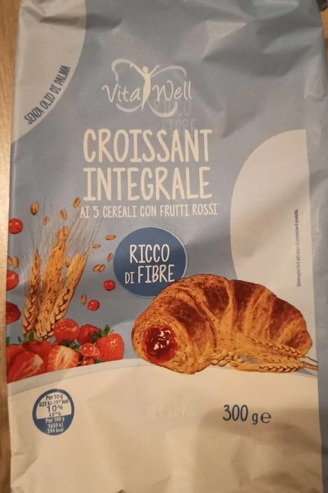 Croissant Integrale ai 5 Cereali con Frutti Rossi