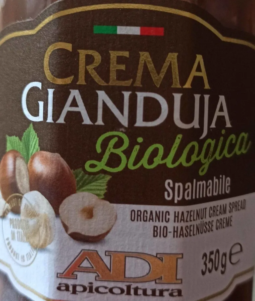 Crema gianduia biologica spalmabile
