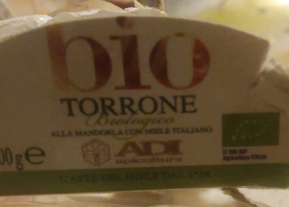 Torrone biologico alla mandorla con miele Italiano