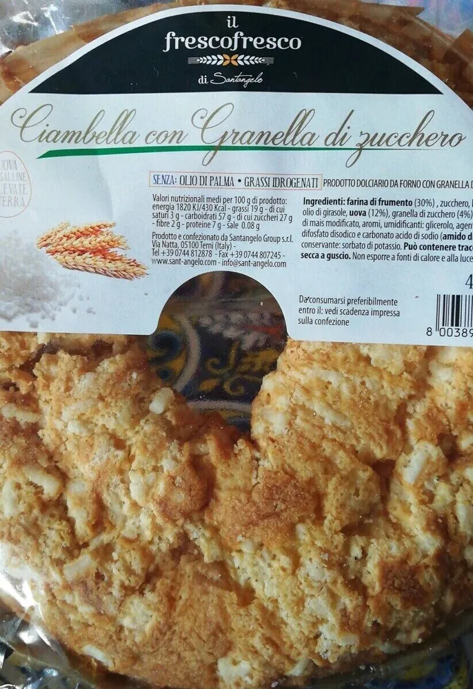 Ciambella con granella di zucchero