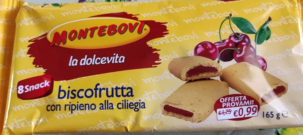 Biscofrutta con ripieno alla ciliegia