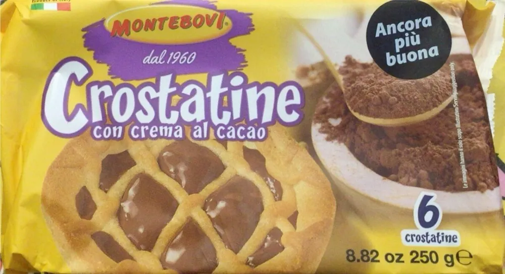 Crostatine con crema al cacao