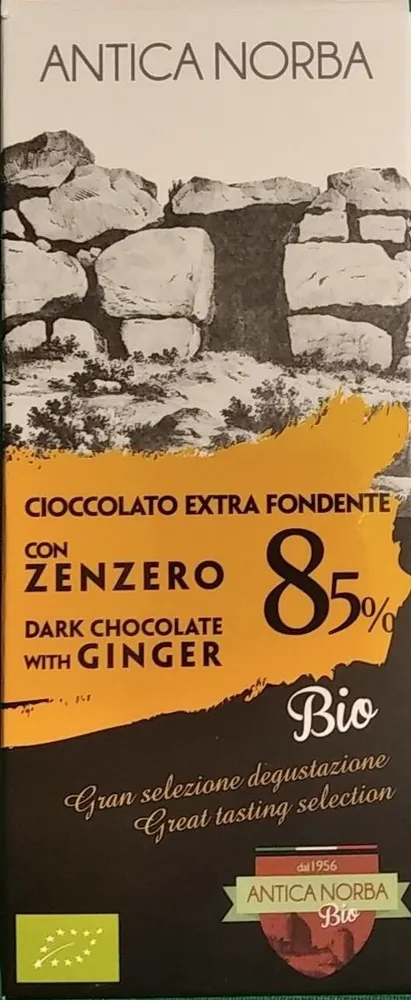 Cioccolato extra fondente  con zenzero