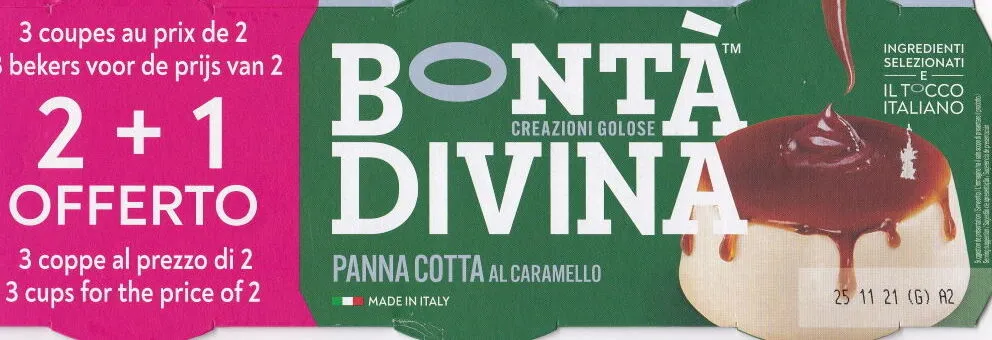 Bonta Divina Panna Cotta x2 +1 Gratuit