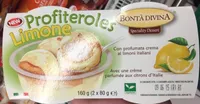 Profiteroles avec une crème parfumée aux citrons d'Italie