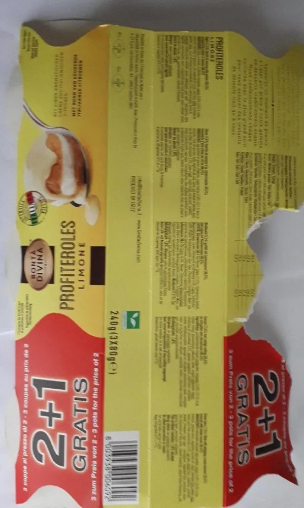 Profiteroles citron 2+1