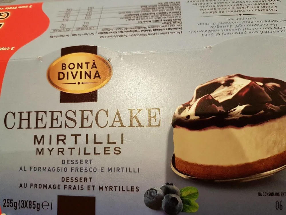 Cheesecake myrtilles