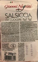 Salsiccia da cuocere