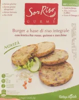 Burger a base di riso integrale con lenticchie rosse