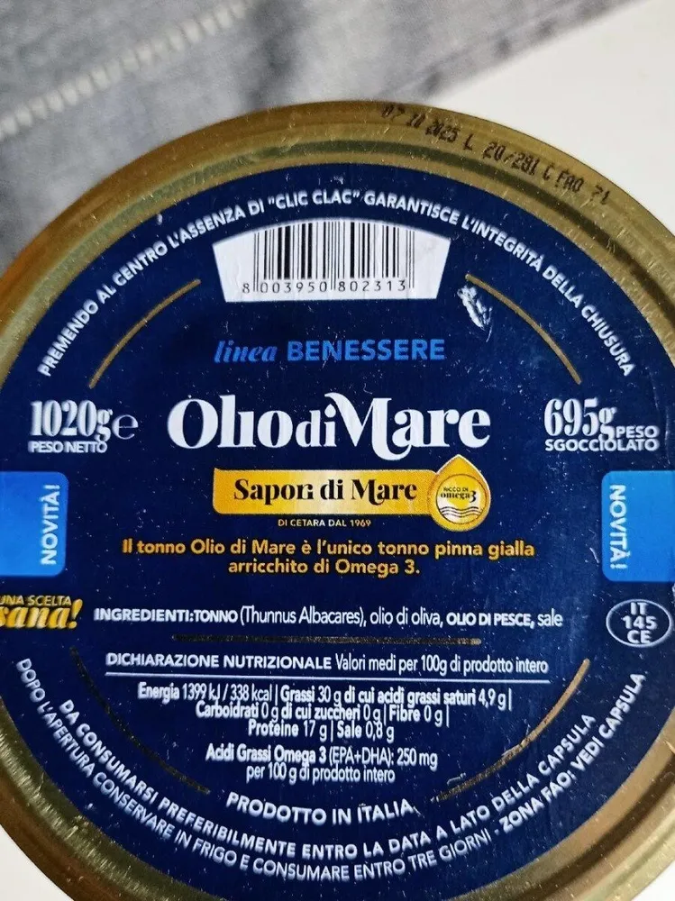 Olio di mare Tonno pinna gialla