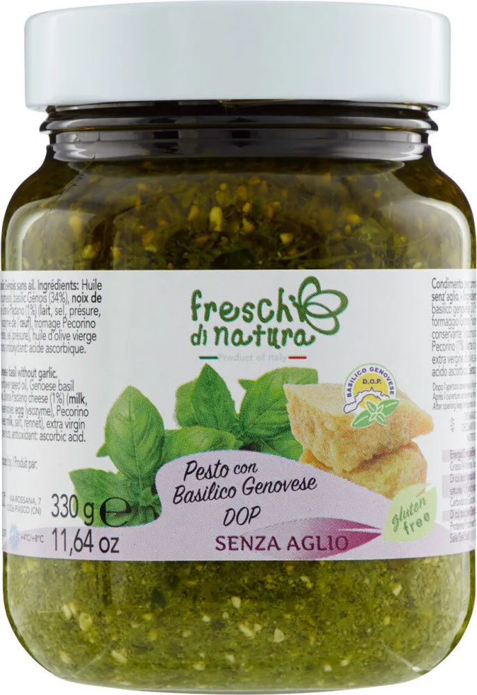 Pesto con basilico genovese dop senza aglio