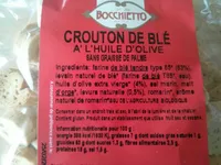 crouton de blé à l'huile d'olive