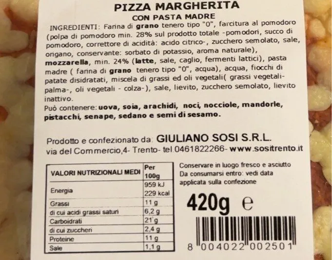 Pizza margherita