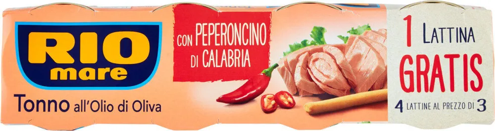 Tonno all'olio di oliva con peperoncino di calabria