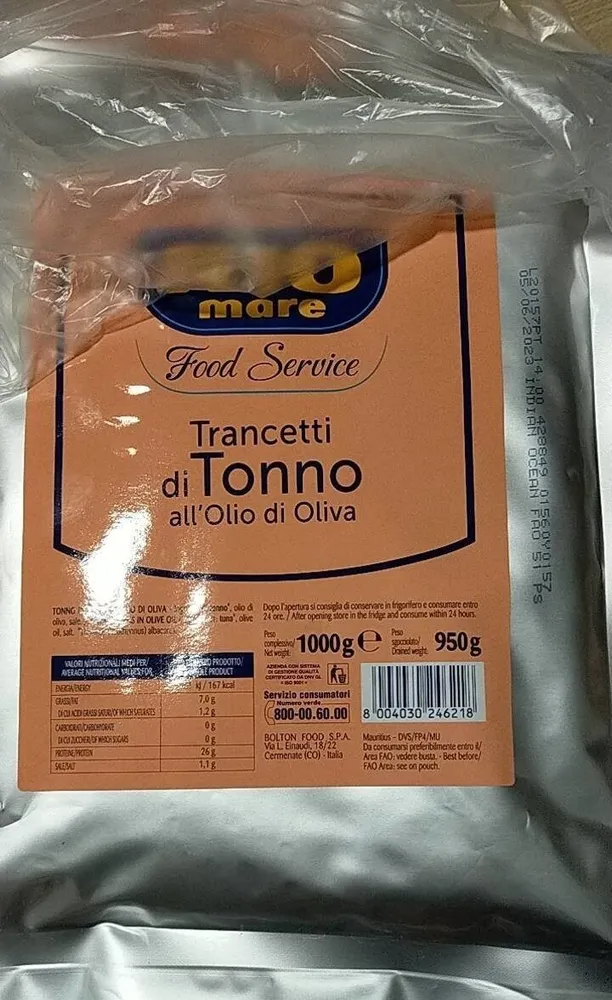Trancetti di tonno all'olio d'oliva