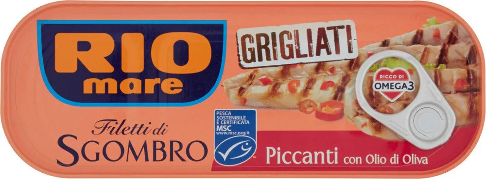 Filetti di sgombro grigliati piccanti con olio di oliva