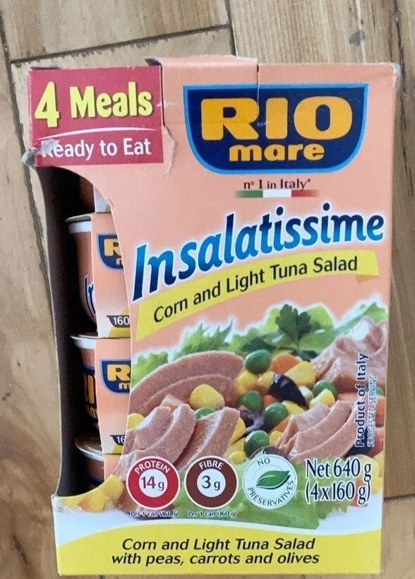 Corn and light tuna salad
