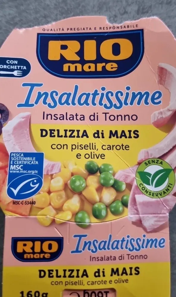 Insalatissime tonno mais piselli