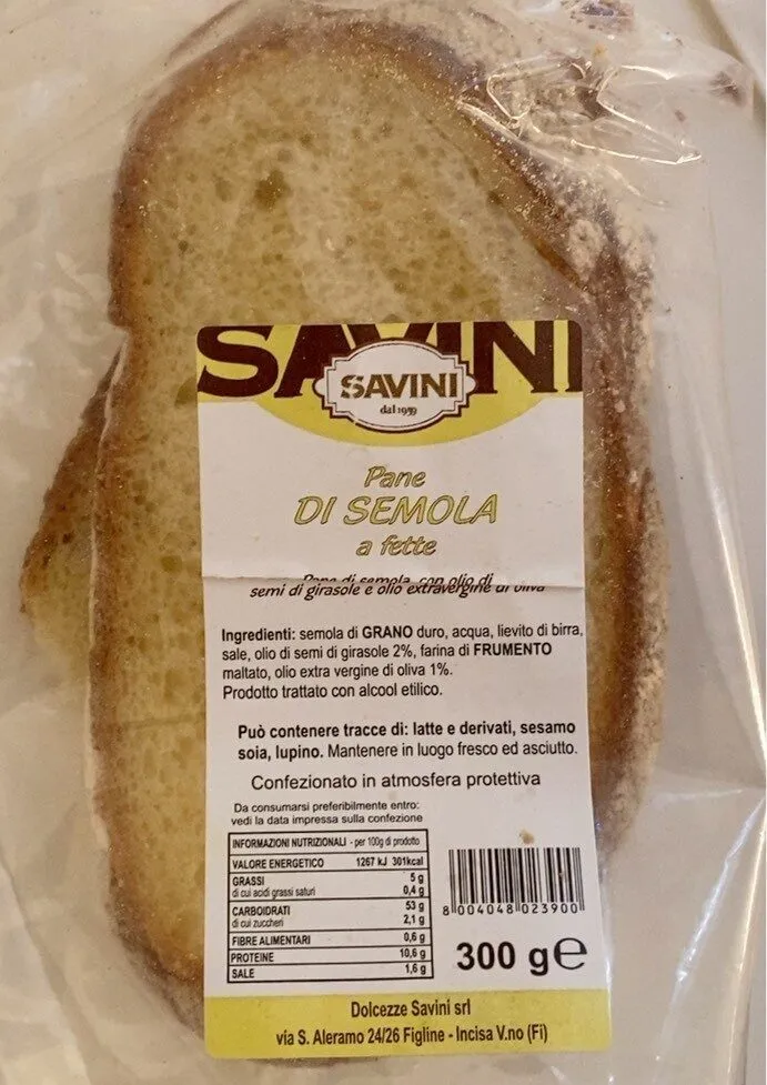 Pane di semola a fette