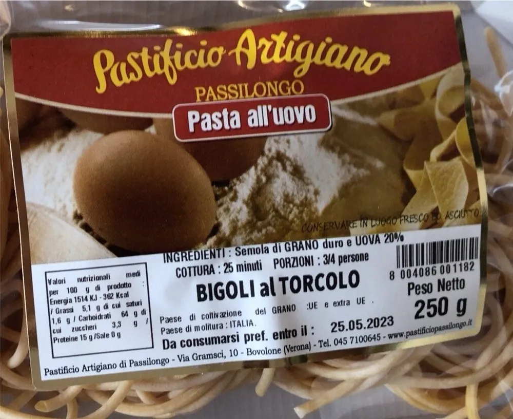 Bigoli al torcolo