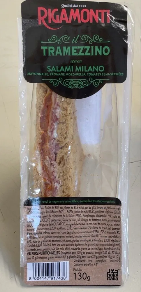 Tramezzino avec salami milano