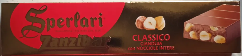 Zanzibar classico gianduja con nocciole intere