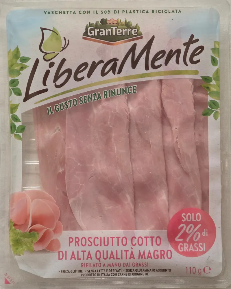 Prosciutto cotto di alta qualità magro