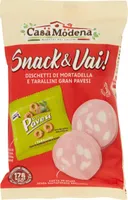 Snack & vai! dischetti di mortadella e tarallini gran pavesi