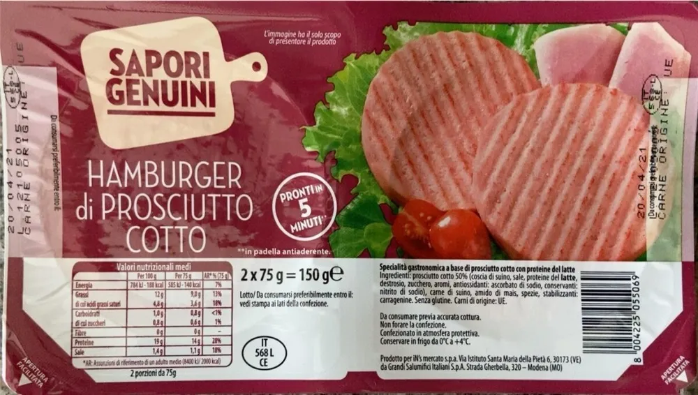 Hamburger di Prosciutto cotto
