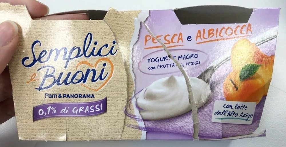 Yogurt 0,1% grassi - Pesca e Albicocca
