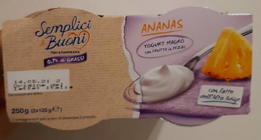 Yogurt ananas