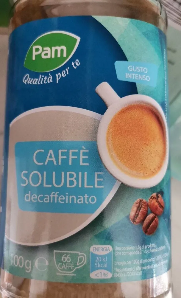 Caffè solubile decaffeinato