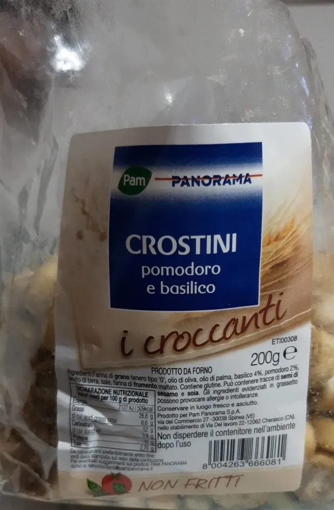 Crostini pomodoro e basilico