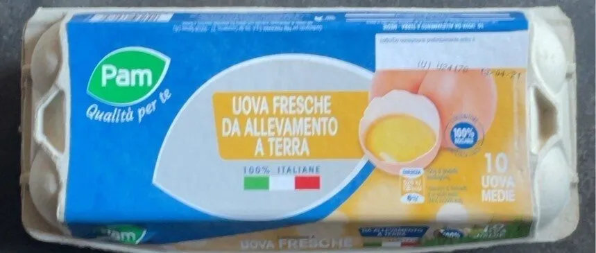 Uova fresche da allevamento a terra