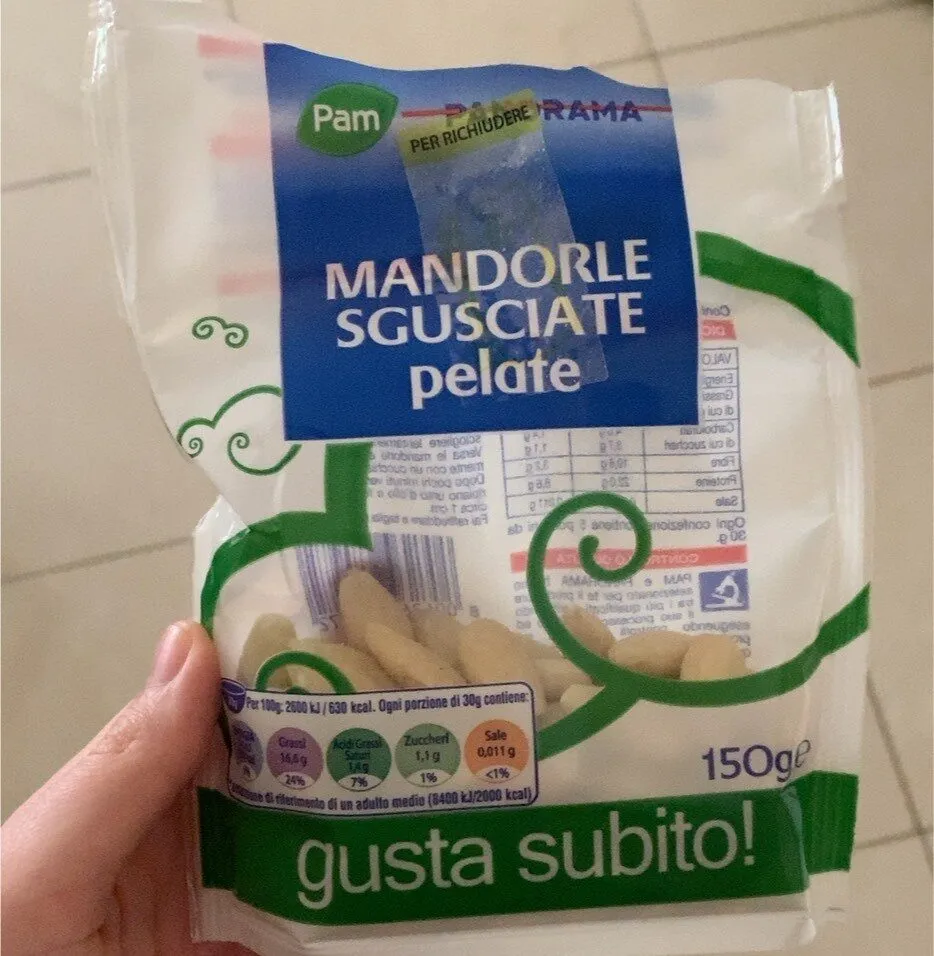 Mandorle sgusciate palate