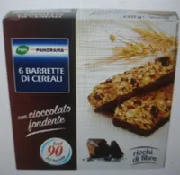 Barrette di cereali con cioccolato fondente