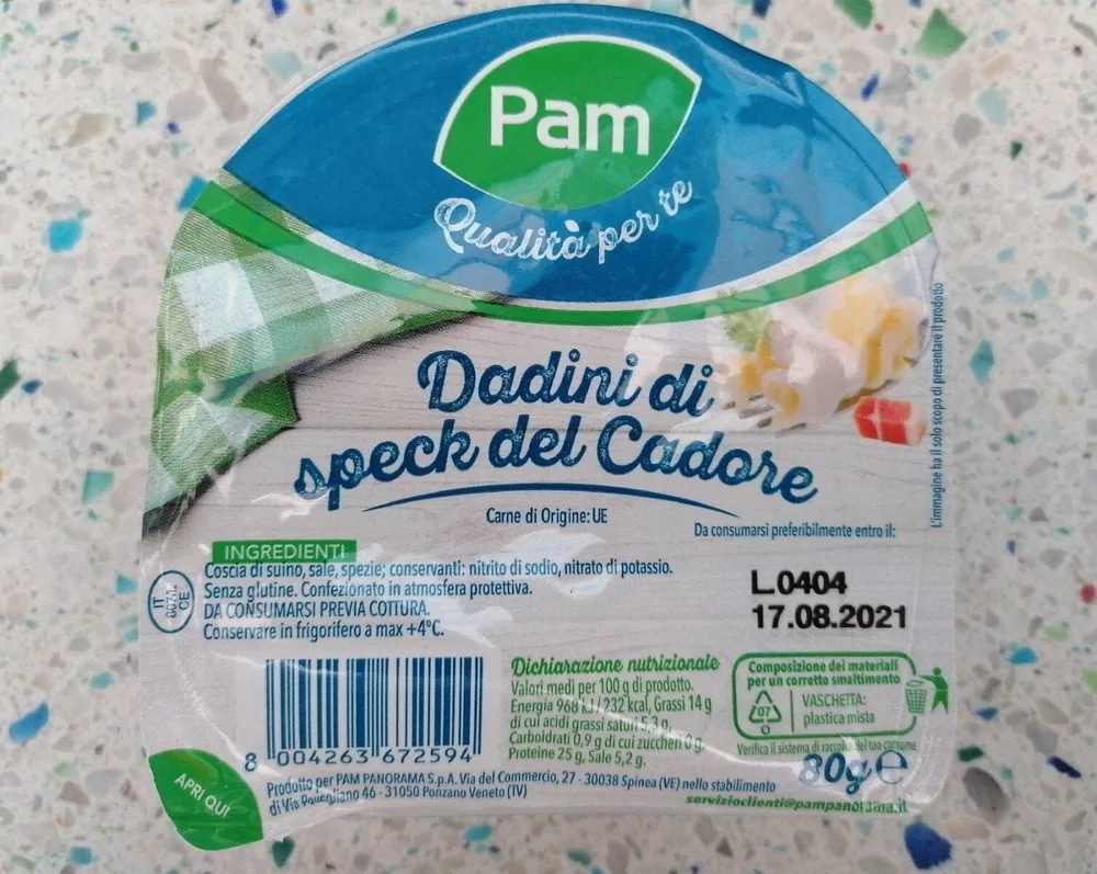 Dadini di speck del Cadore