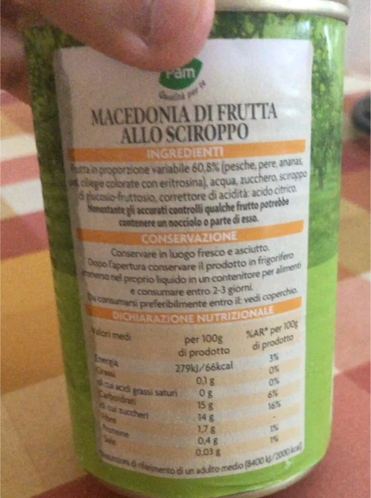Macedonia allo sciroppo