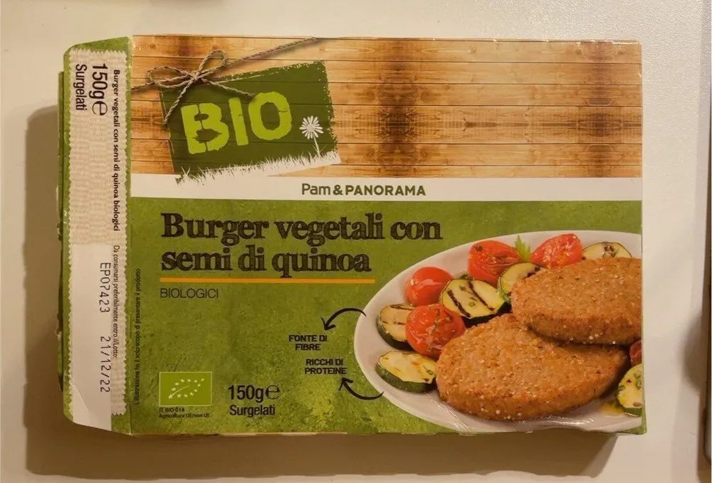 Burger vegetali con semi di quinoa