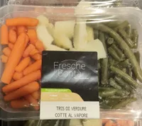 Tris di verdure cotte al vapore