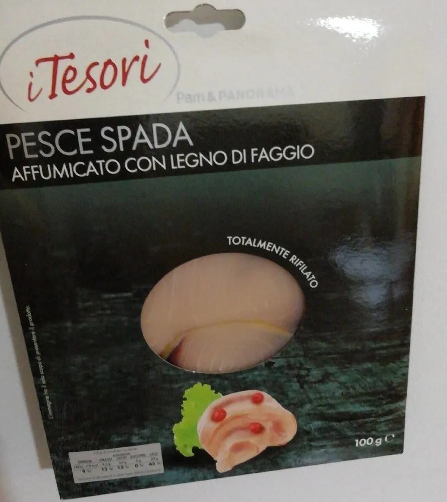 Pesce spada affumicato con legno di faggio