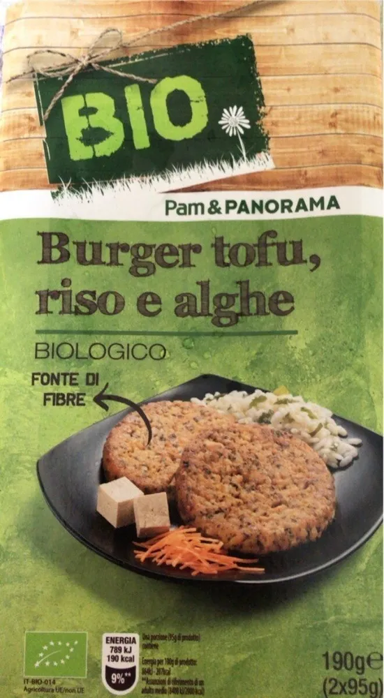 Burger tofu, riso e alghe