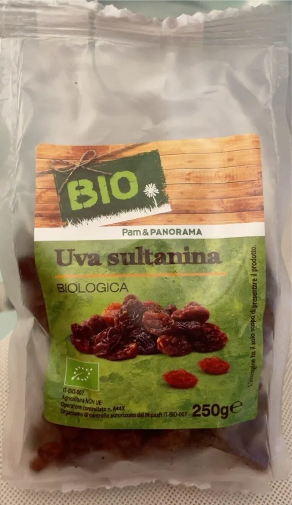 Uva sultanina biologica