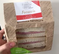 Focaccia salame e mozzadella