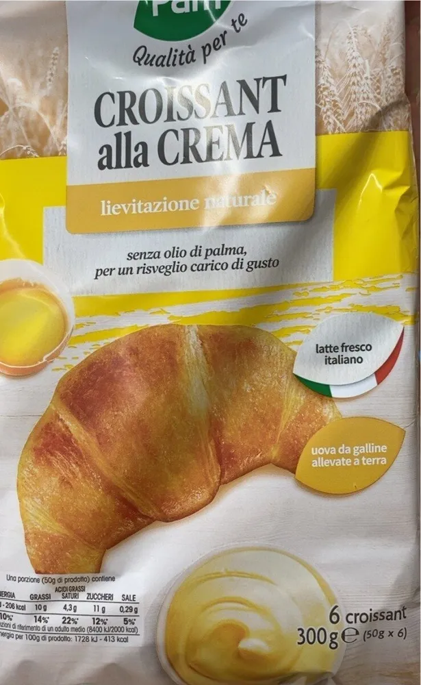 Croissant com farcitura di crem