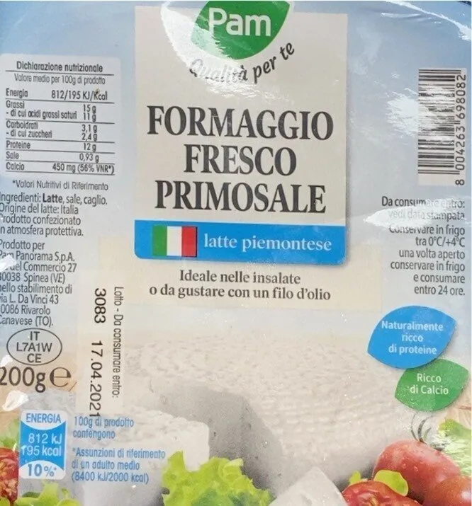 Formaggio fresco primosale